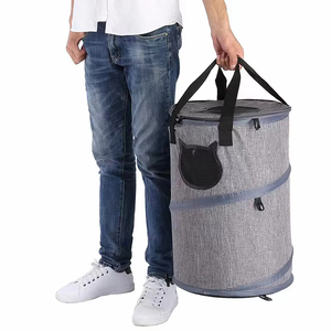 Tas Hewan Peliharaan Oxford Multifungsi Tiga-dalam-Satu, Bernapas, dengan Ritsleting, Tempat Tidur untuk Kucing dan Anjing, Tas Lipat - Product Image 1