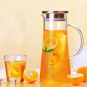<span class=keywords><strong>Pot</strong></span> <span class=keywords><strong>en</strong></span> <span class=keywords><strong>verre</strong></span> 1500ml fait à la main, avec couvercle infuseur, <span class=keywords><strong>pot</strong></span> d'<span class=keywords><strong>eau</strong></span> - Product Image 2