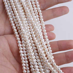 <span class=keywords><strong>Perles</strong></span> d'eau douce naturelles <span class=keywords><strong>pas</strong></span> chères, <span class=keywords><strong>grossiste</strong></span>, <span class=keywords><strong>perles</strong></span> rondes blanches AK de 4-5 mm - Product Image 6