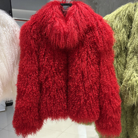 Veste courte en fourrure de mouton de Mongolie véritable multicolore pour femmes, coupe ample, hiver, luxe, fourrure moelleuse