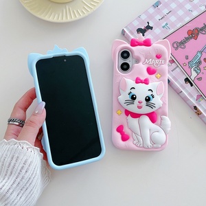 Có Thể Điều Chỉnh Đứng Dễ Thương 3D Hidden Phim Hoạt Hình Mary Mèo Silicone Chống Sốc Trường Hợp Mềm Điện Thoại Di Động Bìa Cho Iphone 16 Pro Max - Product Image 3