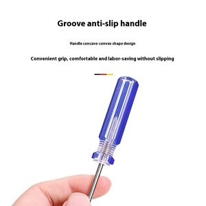 Destornillador Magnético con Franjas Azules, Transparente, de Plástico Cristalino, para Reparación de Computadoras Portátiles, Tabletas, Relojes y Juguetes, Venta Directa - Product Image 2