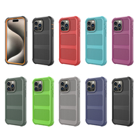 Coque de téléphone en TPU avec grip magnétique, charge sans fil améliorée, protection 360°, coins antichoc, design sportif, texture gaufrée pour