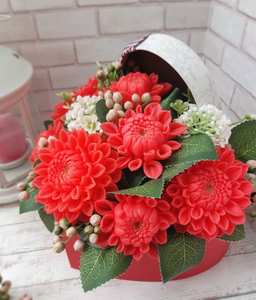 Khuôn silicon 3D hoa Dahlia thủ công làm nến, đất sét, nhựa <span class=keywords><strong>resin</strong></span>, làm xà phòng, làm quà Giáng sinh. Đơn hàng tối thiểu 3 cái. - Product Image 5