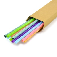 Pailles compostables PHA / PLA 5 mm, couleur personnalisée, pailles de bar durables en vrac