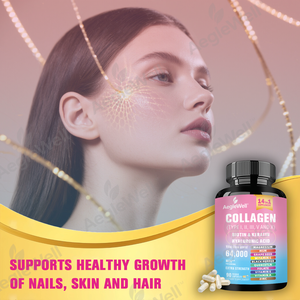 Cápsulas de Colágeno de Marca Privada Aeglewell, Producto de Belleza, Vitaminas, Biotina y Queratina, Cápsulas de Ácido Hialurónico, Gran Venta en Amazon - Product Image 6