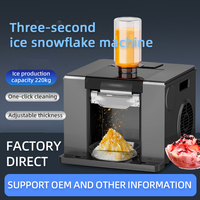 Machine à glace pilée professionnelle en forme de flocon de neige, haute efficacité, pour les stands commerciaux et les cafés, certifiée CE