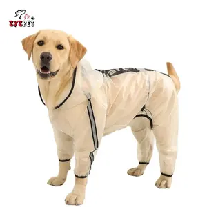 JW PET Medium Dog Rain Jacket Small Dog Raincoat Rain Coat For Dog Clothes Apparel Accessories Windproof Poncho