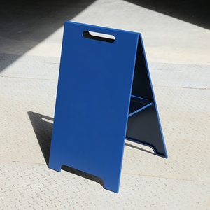 Advertising Board A-<b>frame</b> Sidewalk Sign Sandwich Board Powder Coated Steel Metal a Board Sign with Handle - Product Image 6
