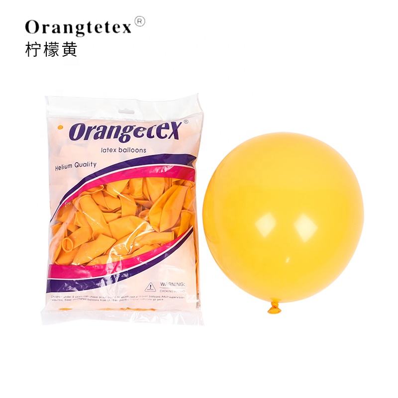 Orangetex Factory Wholesale 12 Inch 100pcs Package Helium Latex Balloons for Party Decoration Globos