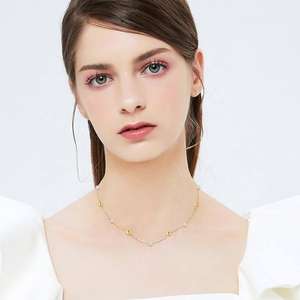 Joyería de lujo de alta calidad 16 + 2 pulgadas O-Chain 14K Oro 3mm Cadena de perlas Gargantillas Collar - Product Image 3