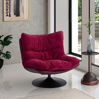 Fauteuil de détente moderne en tissu - Fauteuil d'appoint confortable pour salon avec design durable, canapé de détente en tissu velours moderne
