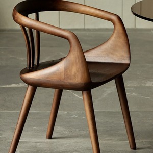 Nueva Silla de comedor de lujo ligera de madera maciza china, respaldo de madera de cerezo y nogal negro para oficina en casa o uso doméstico - Product Image 5