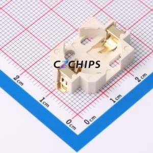 BS-16-B4AA006-R Button & Strip Battery Connector SMD Connector Battery Holder CR1632 Phosphor Bronze Gold - Product Image 1