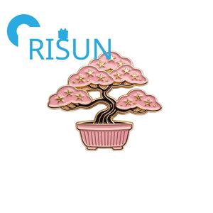 Broches de Esmalte con Forma de Mini Bonsái Personalizados al por Mayor, Pin de Solapa con Diseño de Ficus y Ginseng, Joyería, Regalo - Product Image 4