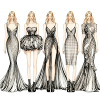 Robe de soirée sirène noire de luxe sur mesure, collection VIP, design de créateur, coupe maxi décontractée, mini à fente haute, faible MOQ