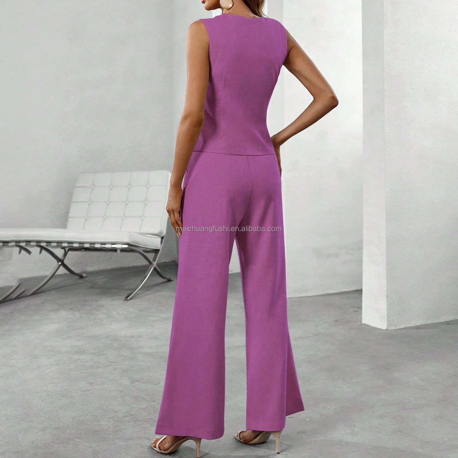 Custom Two Piece Office Suit Set for Women Business Career Outfit Ladies · image 2