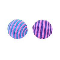 Vente en gros d'accessoires pour chats, fournitures pour animaux de compagnie, jouet pour chat en nylon, balle pour jeu interactif