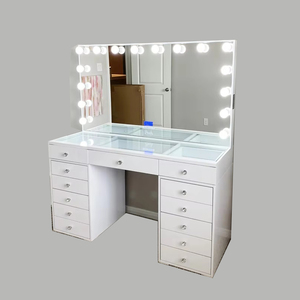 Bán buôn Vanity gương và bàn Glass Top Vanity bàn - Product Image 3