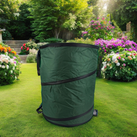 Sac de jardin robuste de grande capacité, poubelle légère pour les feuilles, les mauvaises herbes, l'herbe, conteneur de déchets de jardin, stockage de déchets