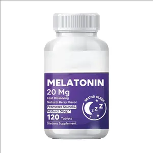 Melatonin Sleep Fast Dissolve Tablets Helps Stay Asleep Longer Promotes Sound Strengthen Immune System Natural Berry Flavor OEM