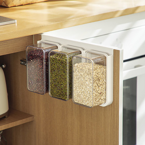 Airtight Storage Jars Rectangle <b>Plastic</b> Lid 0.9L 2.4L 3.4L Food Storage Container <b>Kitchen</b> Snacks Grains - Product Image 2