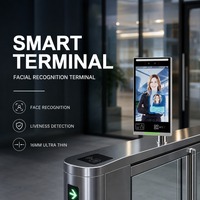 Akıllı 10 inç Yüz Tanıma Özellikli Zaman ve Devam Takip Cihazı, RFID Kartlı, WiFi, Wiegand RS485 Destekli Erişim Kontrol Okuyucusu