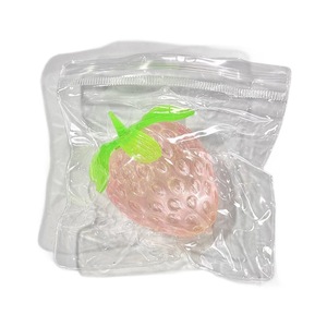 Kawaii Clear Strawberry Squishy Toy, Pastel <b>Pink</b> Maltose Decompression Toy, Fruit Theme Party Favor <b>Gift</b> - Product Image 5