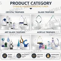 Nouveau Prix en Cristal Moderne et Sur Mesure pour la Récompense des Performances Commerciales et les Cérémonies Sportives