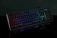 Clavier de jeu à membrane filaire OEM Lighting 180 cm avec câble USB noir, RGB, USB 2.0 standard, ROHS, FCC, CE, taille standard, pour droitiers
