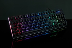 Ánh Sáng 180Cm Cáp USB Màu Đen Có Dây Màng Chơi Game Bàn Phím RGB Tiêu Chuẩn USB 2.0 <span class=keywords><strong>Rohs</strong></span> FCC Ce Thuận Tay Phải Máy Tính Để Bàn Cắt Kéo Rech - Product Image 4