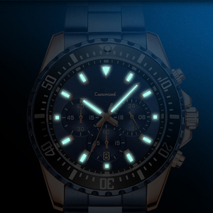 Men's Watch Large Dial Chronograph <b>Calendar</b> Steel Band Business Quartz Watch - Product Image 4