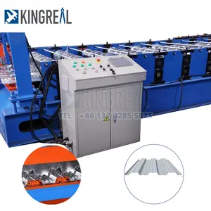 KINGREAL Metall-Bodenbelag-Kaltroller-Formmaschine 910 Bodenbelag-Metall-Dachziegel-Rollformmaschine zu verkaufen