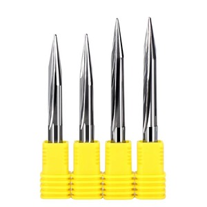 Joseph 6mm Double-flute Tungsten Carbide Straight <b>Cutter</b> <b>CNC</b> Taper Carving Knife for Density Board Solid Wood Board OEM/ODM High - Product Image 1
