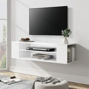 Woonkamer Moderne Houten Witte Tv Stand Muur Lcd Tv Opbergruimte