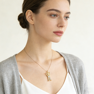 <span class=keywords><strong>Collana</strong></span> Luxury-lite - <span class=keywords><strong>Collana</strong></span> con ciondolo a forma di personaggio maschile - Elegante e semplice, catena girocollo versatile - Product Image 6