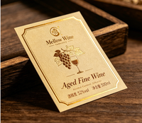 Etiquetas Autoadhesivas Personalizadas para Botellas de Vino en Rollo, Impresión de Logotipo Privado, Pegatinas para Empaque de Alcohol