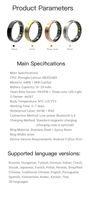 Smart Ring Fitness Tracker BT Compatible IP68 Impermeable Health Tracker Smart Ring para Android IOS