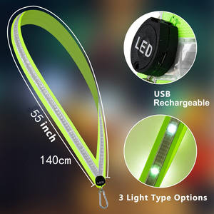 Ceinture de ceinture de danse de cérémonie de bandoulière de lumière LED rechargeable pour courir la nuit sangle d'avertissement de sécurité - Product Image 4