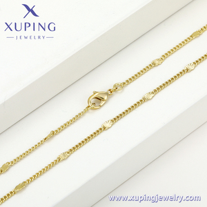Xuping collana a catena cubana di vendita calda delle americhe della busta 55cm di personalità placcata oro 14k a buon mercato all'ingrosso con trasporto libero - Product Image 3