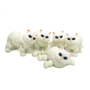 JINCCAI Creativo, Estatua de Gato Blanco Impresa en 3D PLA, Modelo de Animal Articulado, Juguete Educativo para Niños, Regalo de Joyería, Manualidades - Product Image 4