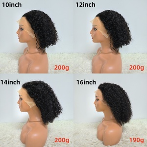 Promotion 27$ Water Wave 200% Density 200g 13x4 <b>Bob</b> <b>Wigs</b> 10-14 Inches 100% Virgin Human Hair Brazilian Hair Wholesales for woman - Product Image 5