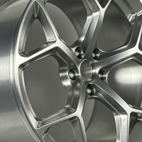 Nouvelles jantes en alliage d'aluminium forgé de 18 à 22 pouces pour Audi, 5 branches, sur mesure, PCD, déport, finition argentée, modifiées, vente en gros, OEM, garantie 1 an