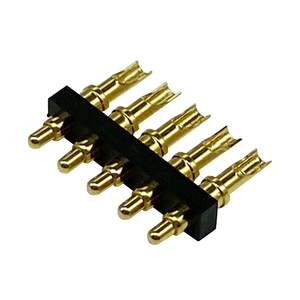 Hot Selling Customized Brass Gold Plated Wire to Board Pogo Pin <strong>Connector</strong> 5 Pins for PCB Application - Product Image 1