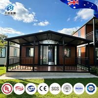 Casa Contenedor Expandible con Terraza de Madera, Cabaña Prefabricada para Vacaciones Familiares y Vida de Ocio en Resorts