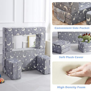 डार्क मॉडुलर बच्चों में कस्टम चमक सोफे का पता लगाते हैं, 1 गुना में 3 गुना आउट टॉडलर वॉशर और टिकाऊ कवर के साथ - Product Image 3