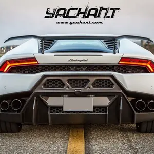 贸易保证全碳纤维GT翼适合2014-2019 Huracan LP610-4 & LP580-2轿跑车Spyder斯普斯卡共和国军的NE风格航空扰流器机翼