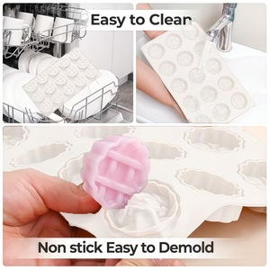 Silicone Waffle Mold 15 Cavity Round Apple Pie Shape Baking Cake Chocolate Mold For Home Commercial Use - Product Image 3