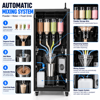 Distributeur automatique de boissons protéinées 24h/24 sans surveillance, distributeur de café commercial en libre-service avec écran tactile de 21,5 pouces