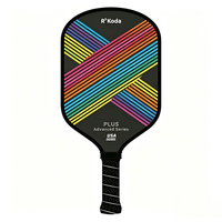 Raquette de pickleball en fibre de verre, noyau en nid d'abeille PP 16 mm, portable, pour entraînement adulte, motifs personnalisés, couleur personnalisée, fournisseur en gros